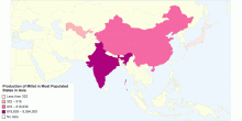 Production of Millet in Most Populated States in Asia