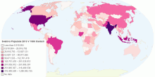 Celosvětová populace v roce 2013