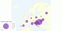 Produkce švestek a trnek v roce 2018