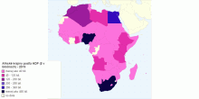 Africké krajiny podľa HDP ($ bilióny) - 2019