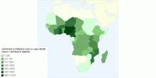Úmrtnosť na Maláriu ľudí vo veku 50-69 rokov v Afrických štátoch