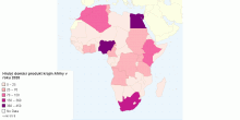 Hrubý domáci produkt krajín Afriky v roku 2020