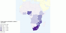 Počet úmrtí na HIV/AIDS v Afrike v roku 2019