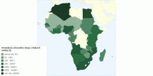 Produkcia olivového oleja v štátoch Afriky v roku 2013 (t)