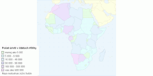 Počet úmrtí v dôsledku konzumácie znečistenej vody v štátoch Afriky za rok 2017 (v absolútnych hodnotách; bezrozmerná veličina)