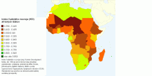 Index ľudského rozvoja (HDI) afrických štátov