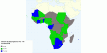 Mobile Subscriptions Per 100 Inhabitants 2010