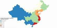 China's Provincial-level Energy Consumption Intensity Decreasing Goal for 12th Five-Year Plan