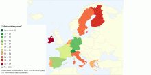 Maturitätsquote in der EU15 (inkl. CH)