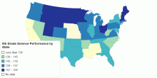 8th Grade Science Performance by State