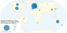 Geographic Distribution of Patent Applications of Knowledge Institutes from the Netherlands 1990 2011