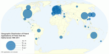 Geographic Distribution of Patent Applications of Firms from the Netherlands 1990 2011