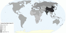 Human Sex Ratio Under 15