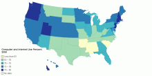 Computer and Internet Use Percent 2009