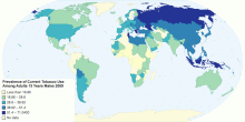 Prevalence of Current Tobacco Use Among Adults 15 Years Males 2009