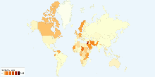 Number of Refugees per 1000 inhabitants by Country