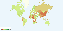 Current Worldwide Public Expenditure on Education as a percentage of GDP