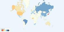 Percentage of People Having Sex Weekly by Country