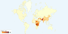 Number of Refugees per 1 USD GDP (PPP) per capita by Country